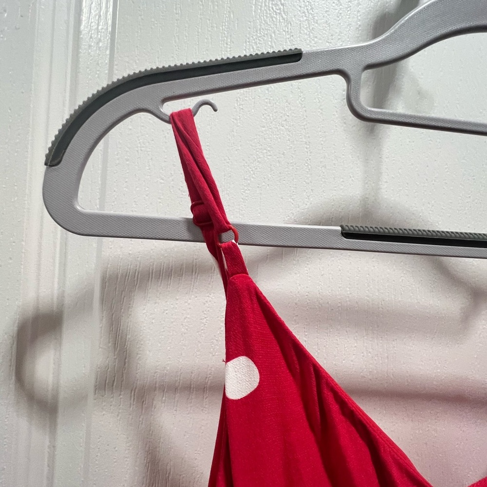 Loft- Red & White Disney Polka Dot Spaghetti Strap Jumpsuit - Picture 4 of 6